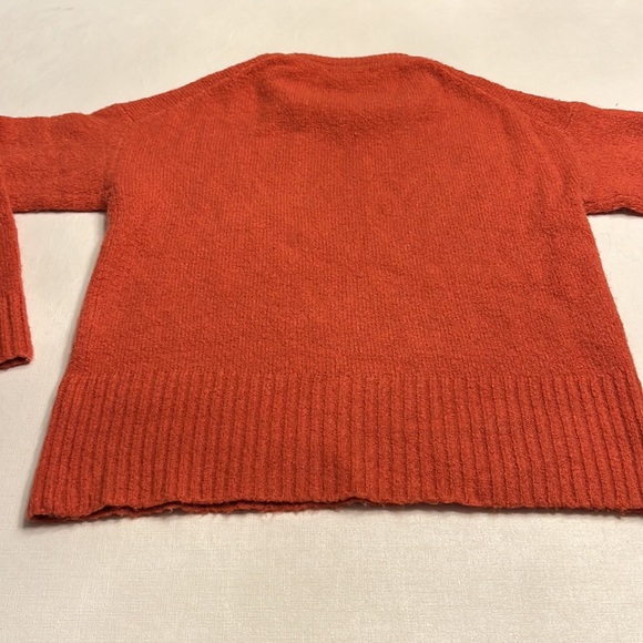 57. Madewell Rust Orange Rolled Neck Alpaca Blend Sweater - Picture 8 of 10